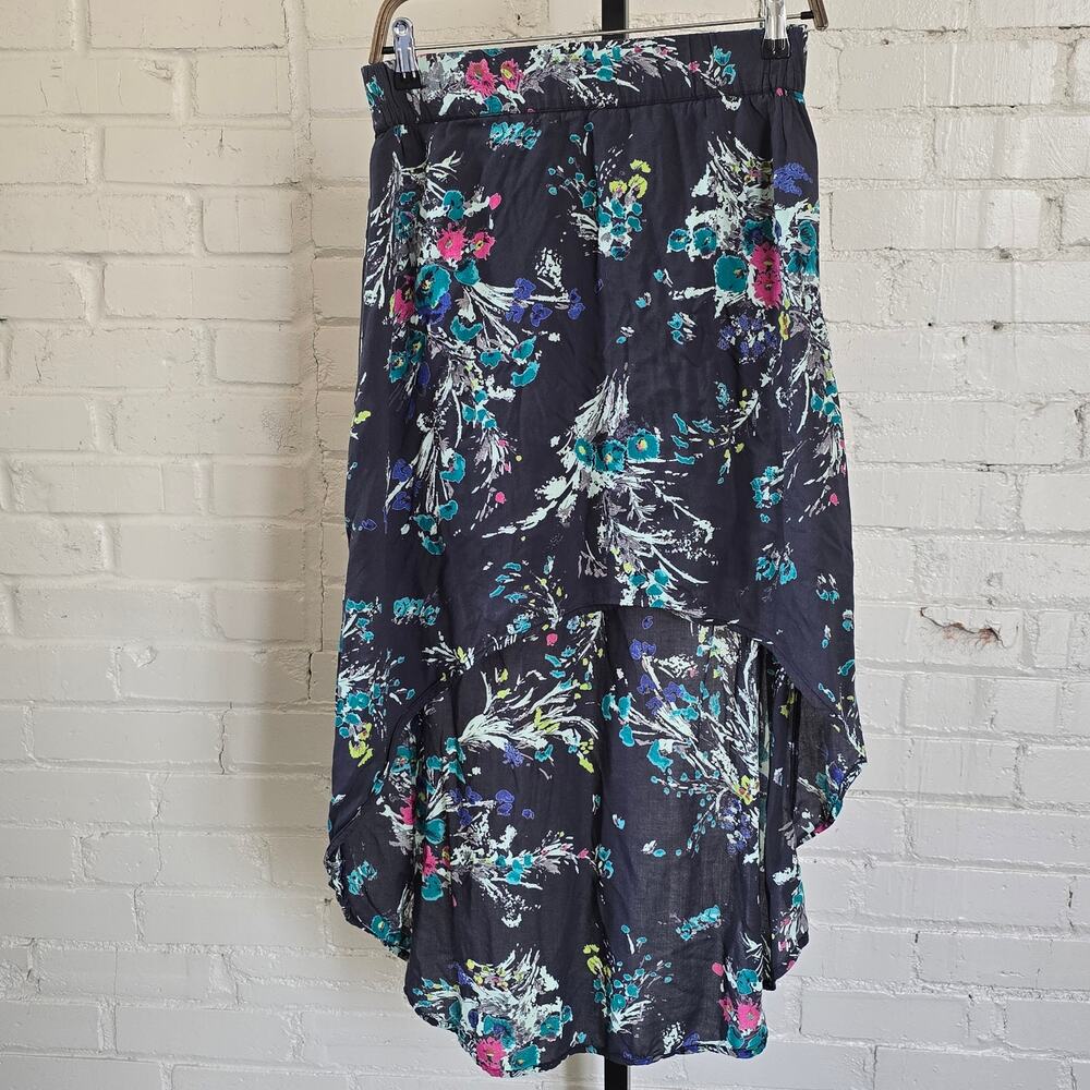 Flowy Billabong High Low Midi Skirt┃Floral Print┃Boho Surfer Beach Vibes┃Medium